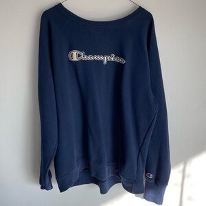 blue logo Champion sweatshirt